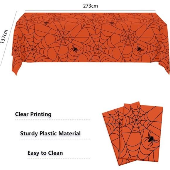 Halloween & Thanksgiving Tablecloth, 2Pack SpillProof Indoor/Outdoor Table Cover - Picture 2 of 7